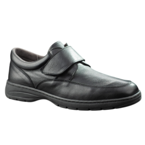 Jenker 2203 Negro – Zapato de vestir cómodo de piel con velcro