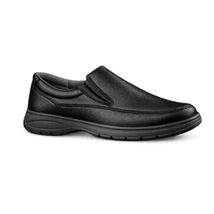Jenker 2004 Negro – Zapato de vestir cómodo de piel sin cordones