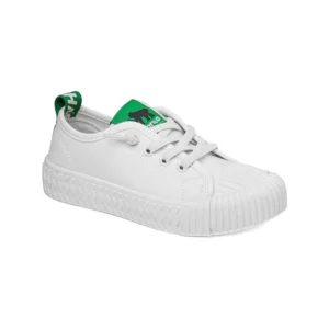 Callaghan 70300 Ondas Blanco – Zapatilla infantil de lona con cordones elásticos